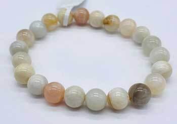 8mm Moonstone, Multi bracelet