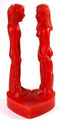 8" Red Face to Face candle