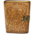 Call Me on the Ouija Board aged looking paper leather w/ latch