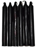 (set of 6) Black 6"  household  candle