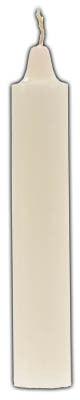 9" White pillar candle