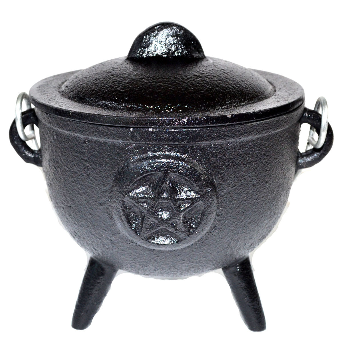 4 1/2" Pentagram cast Iron cauldron