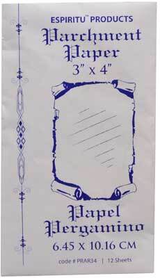 3" x 4" Parchment Paper 12 pack